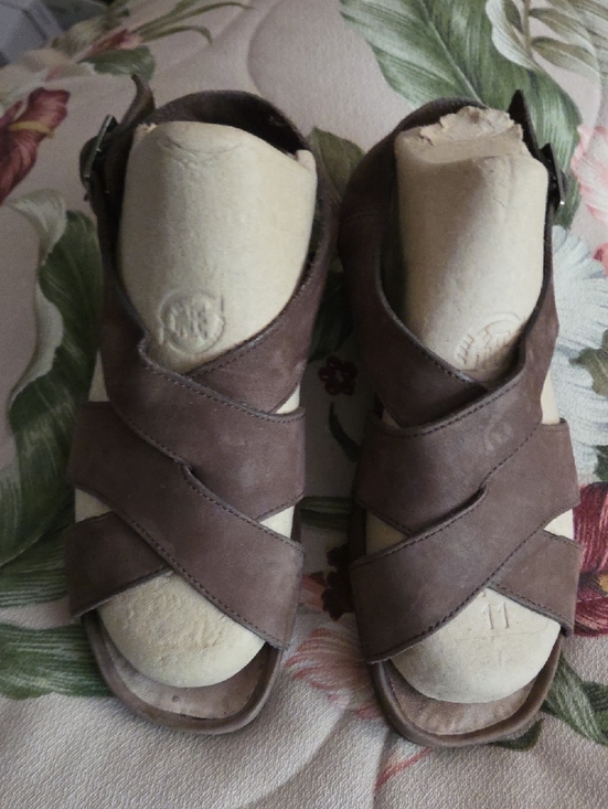 C.H. Bass & Co. Shoes - #699- C H Bass & Co-Women's "AZAELA" Brown Leather Sandals w  Ankle Strap